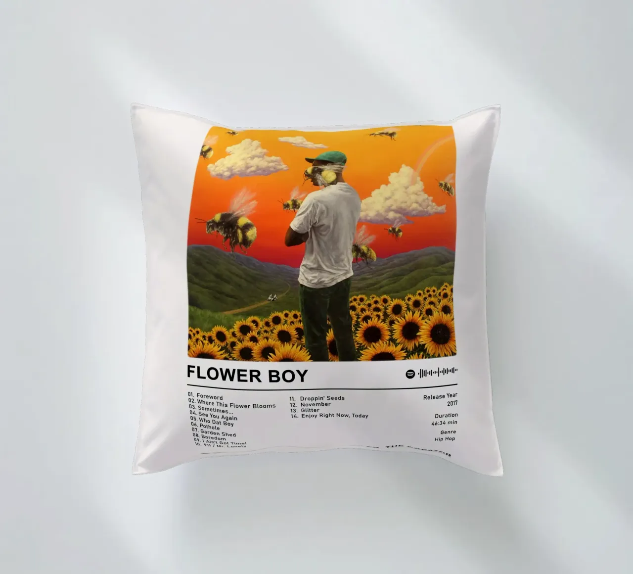 Ragazzo in fiore cuscino da Booth Jordan
