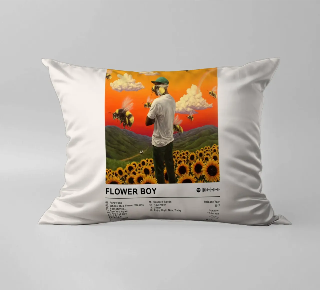 Ragazzo in fiore cuscino da Booth Jordan