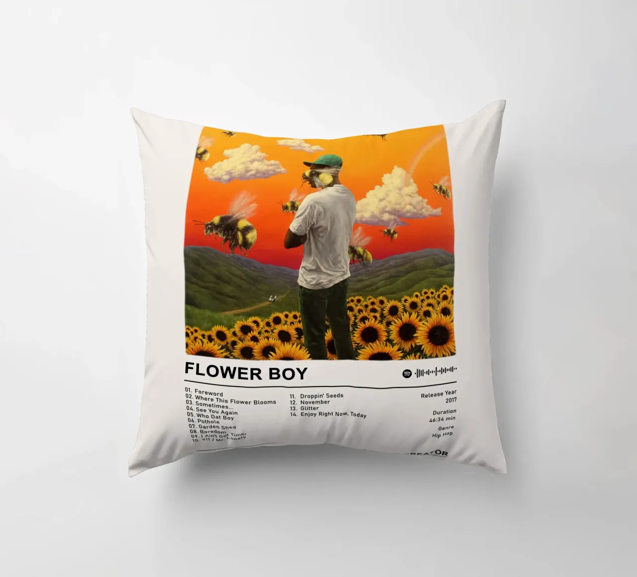 Ragazzo in fiore cuscino da Booth Jordan