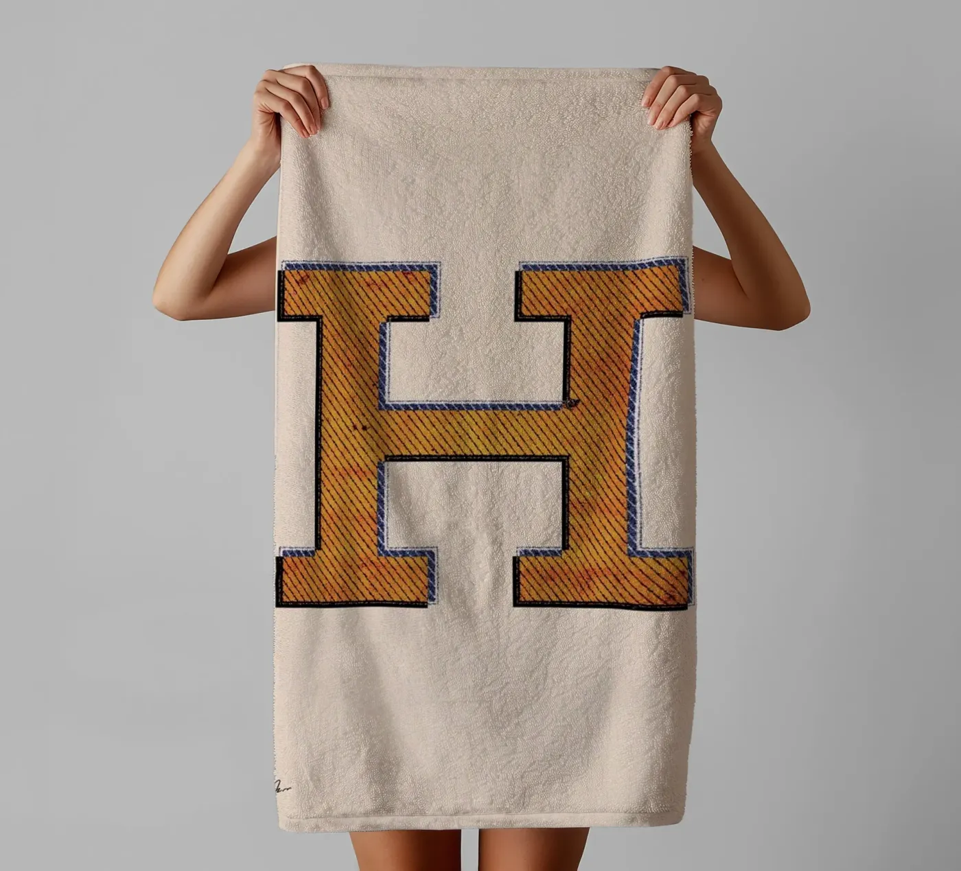 H badhanddoek van Andreas Jarner