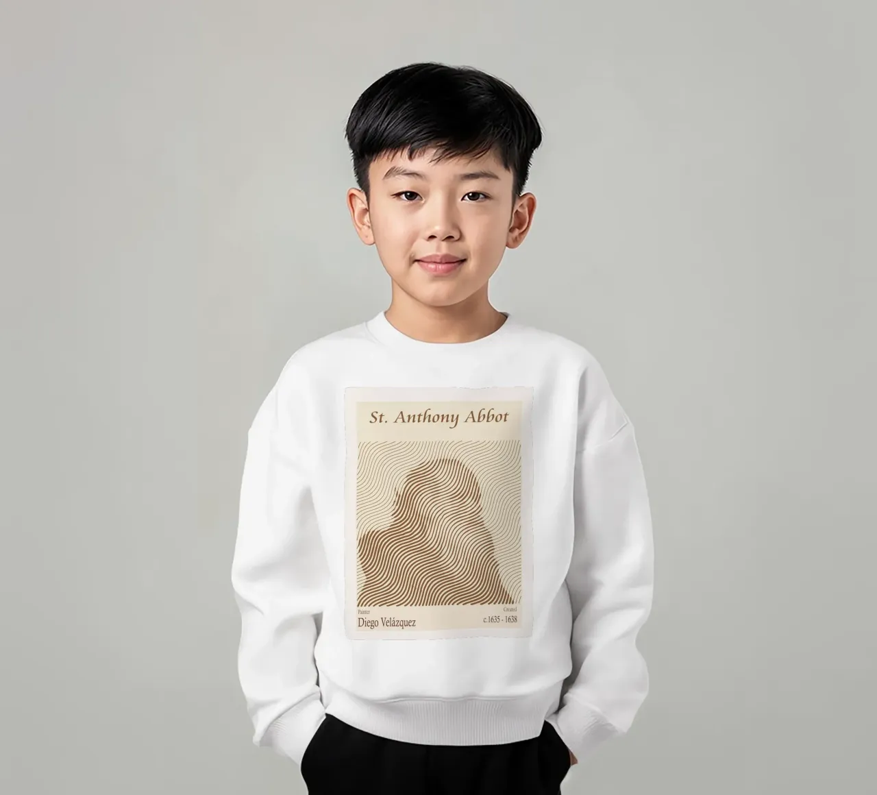 Sant'Antonio Abate - Diego Velázquez felpa bambino da Doa Project