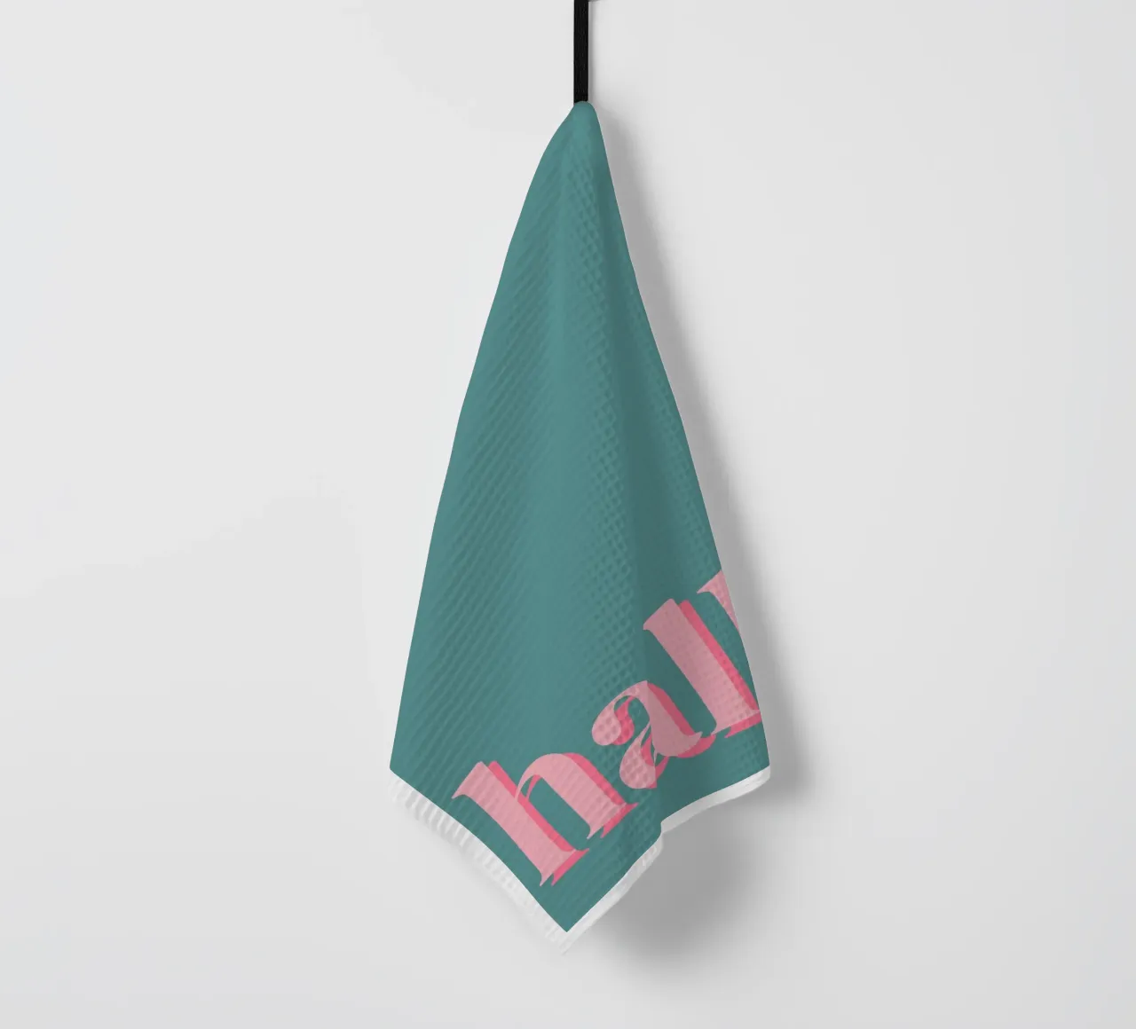 Hallo Typography Print torchon de pdigitalprints