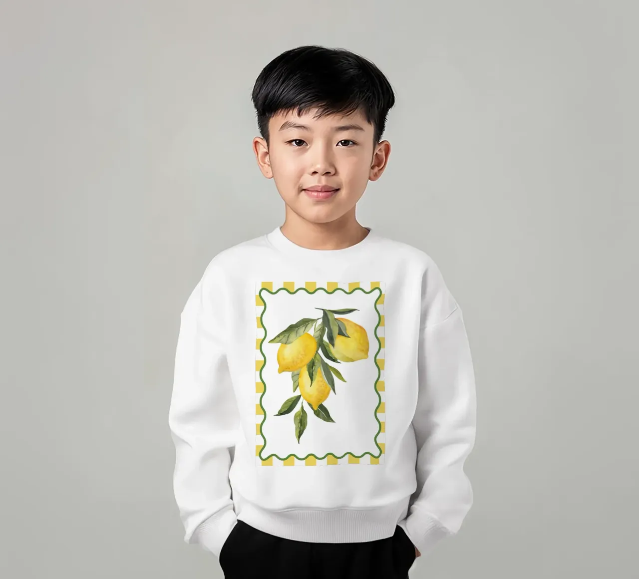 Cucina fresca di design agli agrumi felpa bambino da pdigitalprints