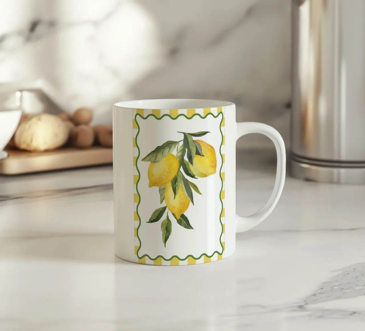 Cucina fresca di design agli agrumi tazza in ceramica da pdigitalprints