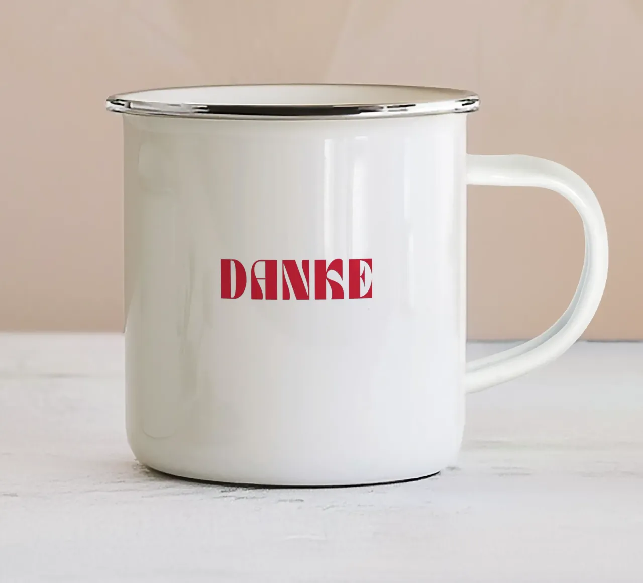 Grazie Typography Design tazza in smalto da pdigitalprints