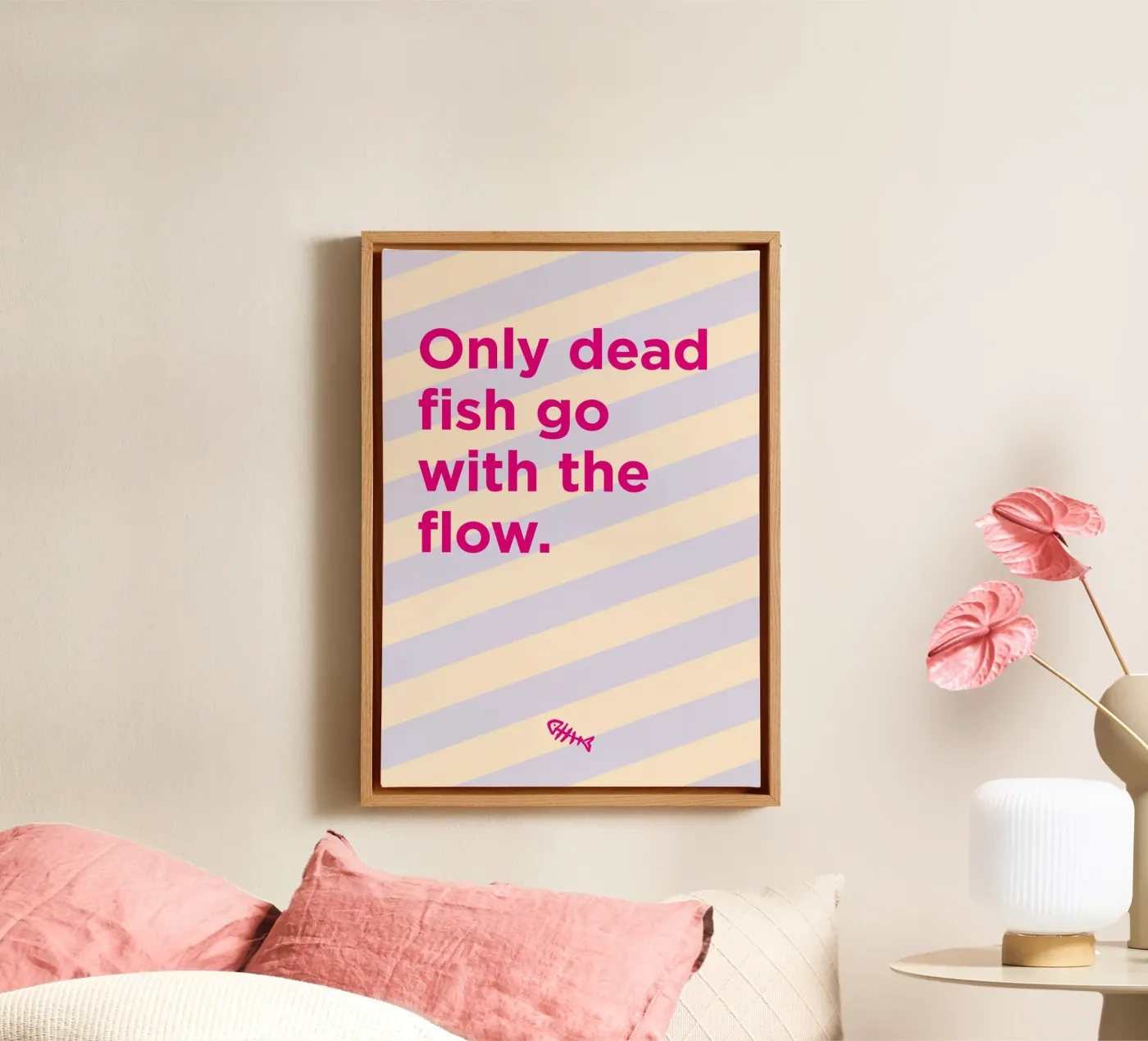 Dead fish tela da Art Fart