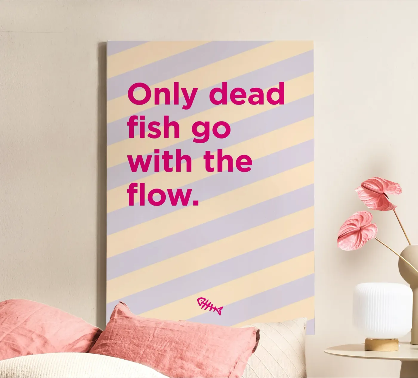 Dead fish tela da Art Fart