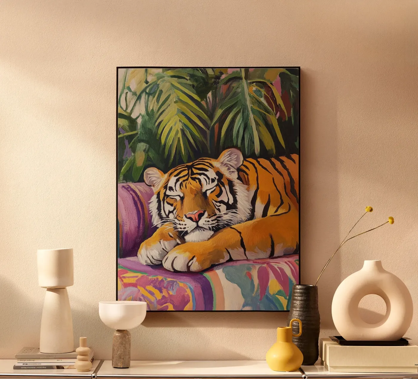 Tigre addormentata plexiglass da Art Center