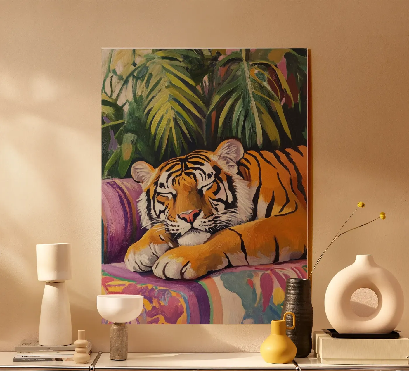 Tigre addormentata plexiglass da Art Center