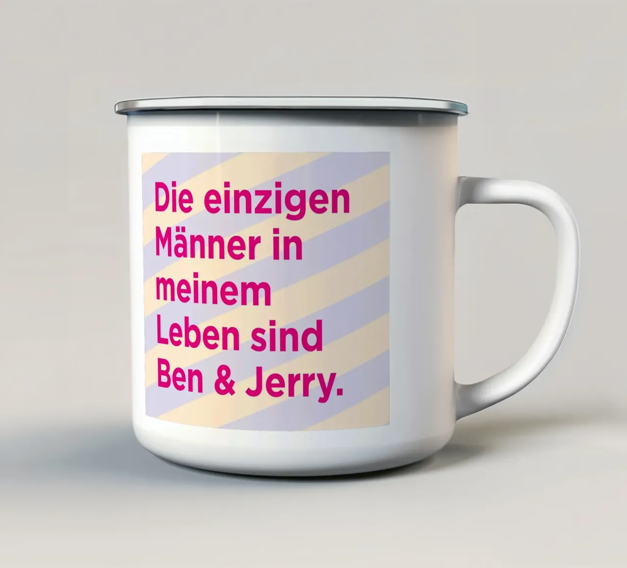 Ben & Jerry emaille mok van Art Fart