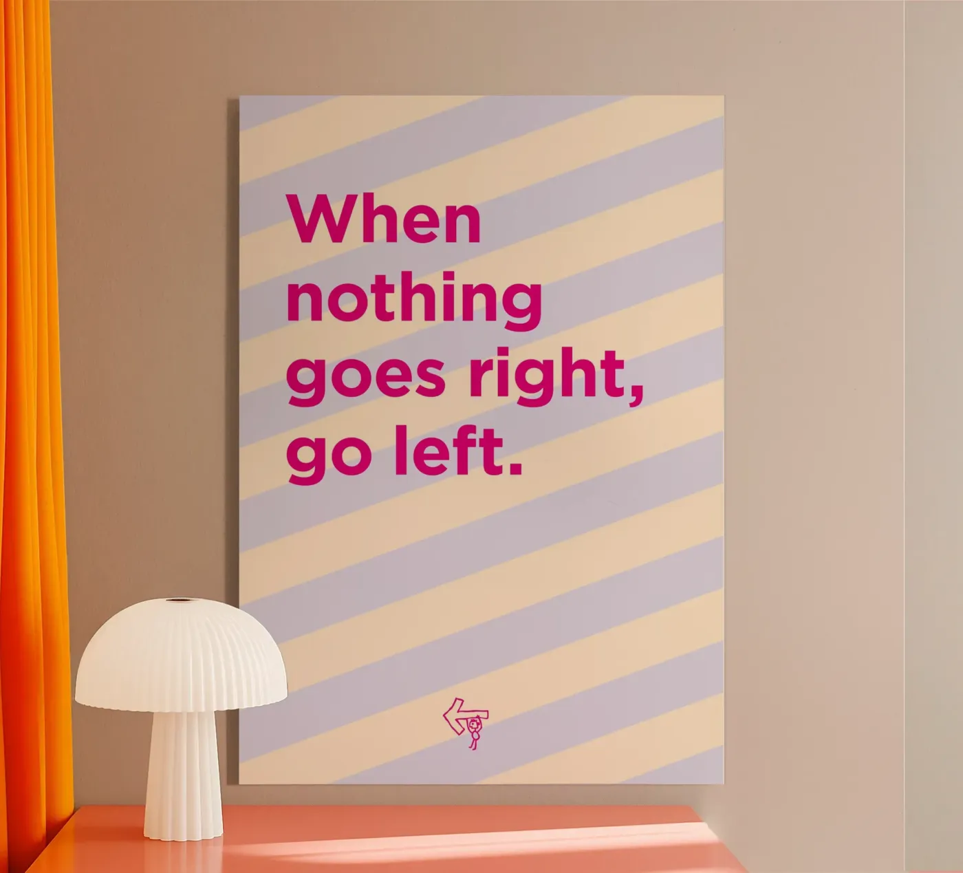 Go left. Acryl-Glas von Art Fart