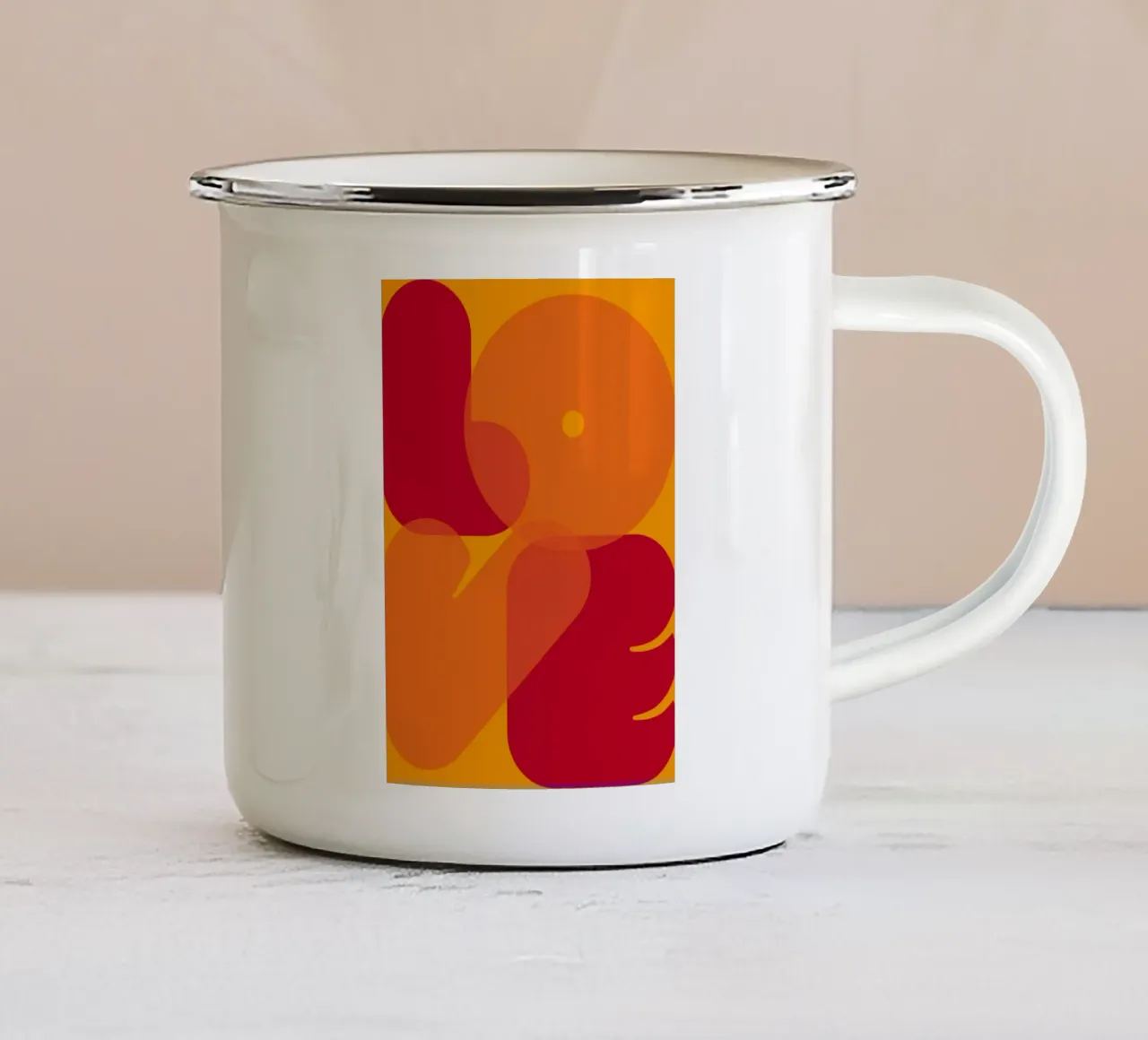 Love 01 tazza in smalto da Art Fart