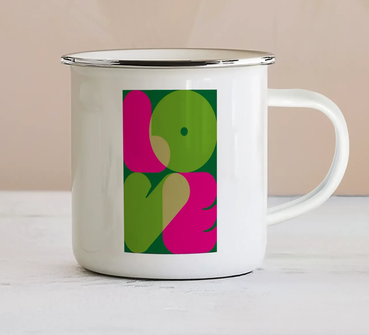 Love 02 tazza in smalto da Art Fart