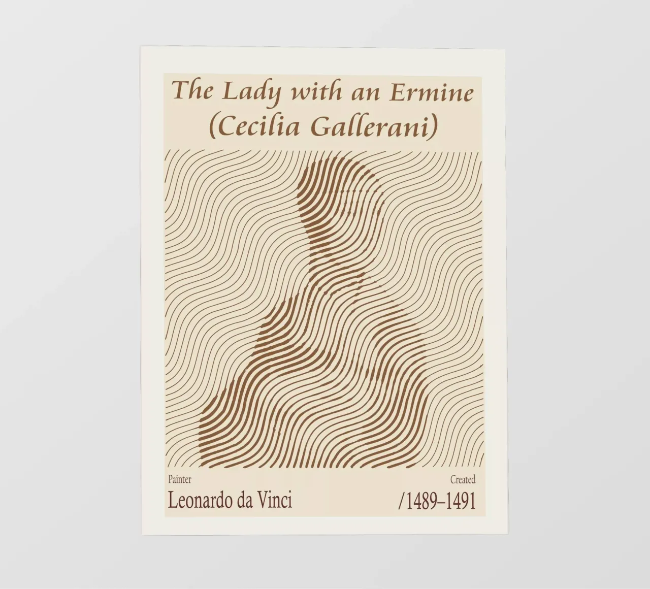 La Dama con l'ermellino - Leonardo da Vinci pellicola backlit da Doa Project