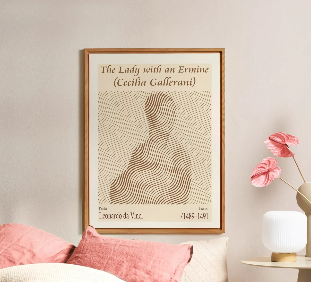 La Dama con l'ermellino - Leonardo da Vinci pannello forex da Doa Project