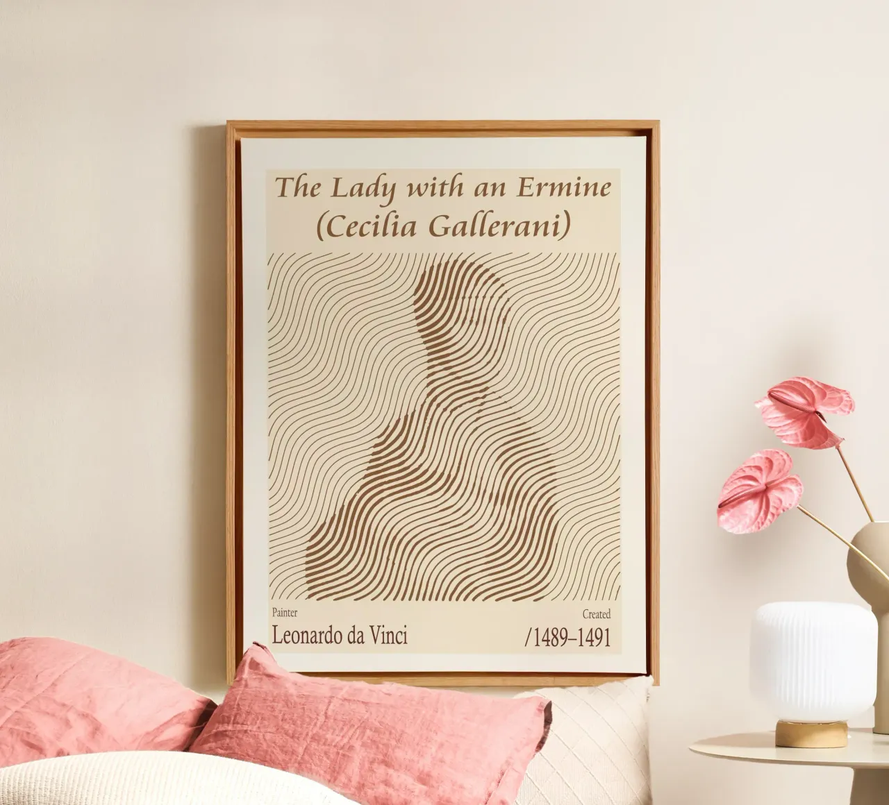 The Lady with an Ermine – Leonardo da Vinci canvas with Floater frame by Doa Project
