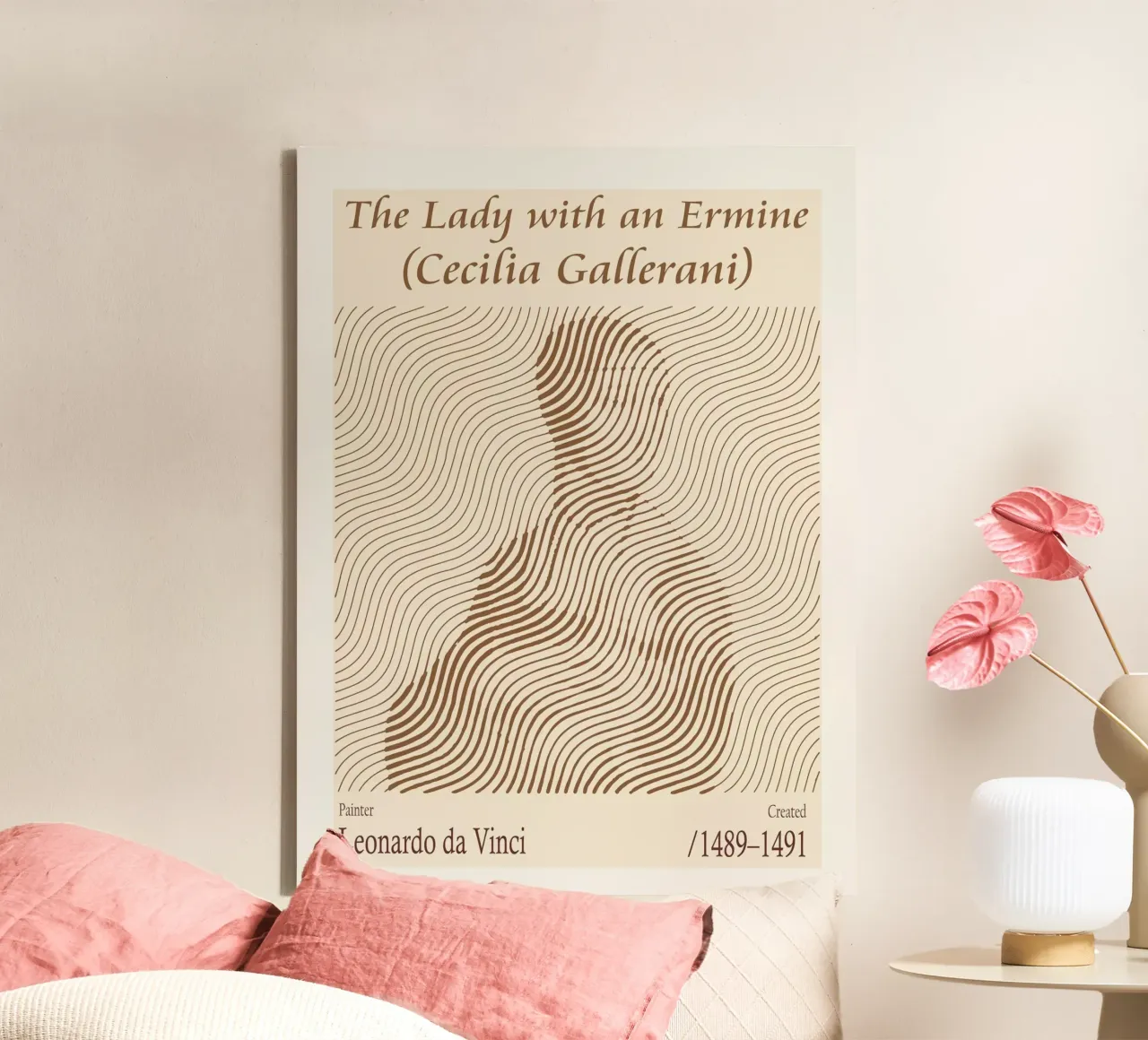 The Lady with an Ermine – Leonardo da Vinci canvas with Floater frame by Doa Project