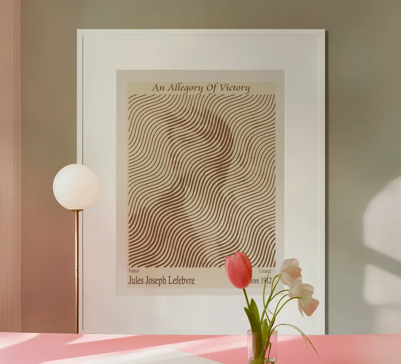 Un'allegoria della vittoria - Jules Joseph Lefebvre poster con telaio in legno da Doa Project