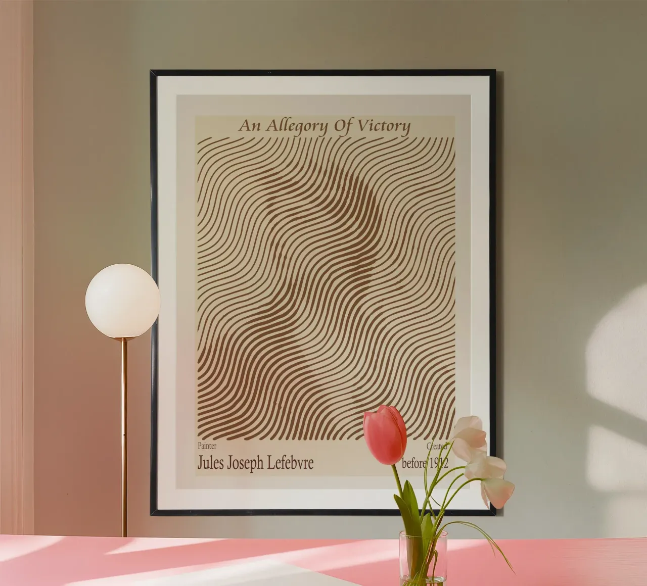 Un'allegoria della vittoria - Jules Joseph Lefebvre poster con telaio in legno da Doa Project