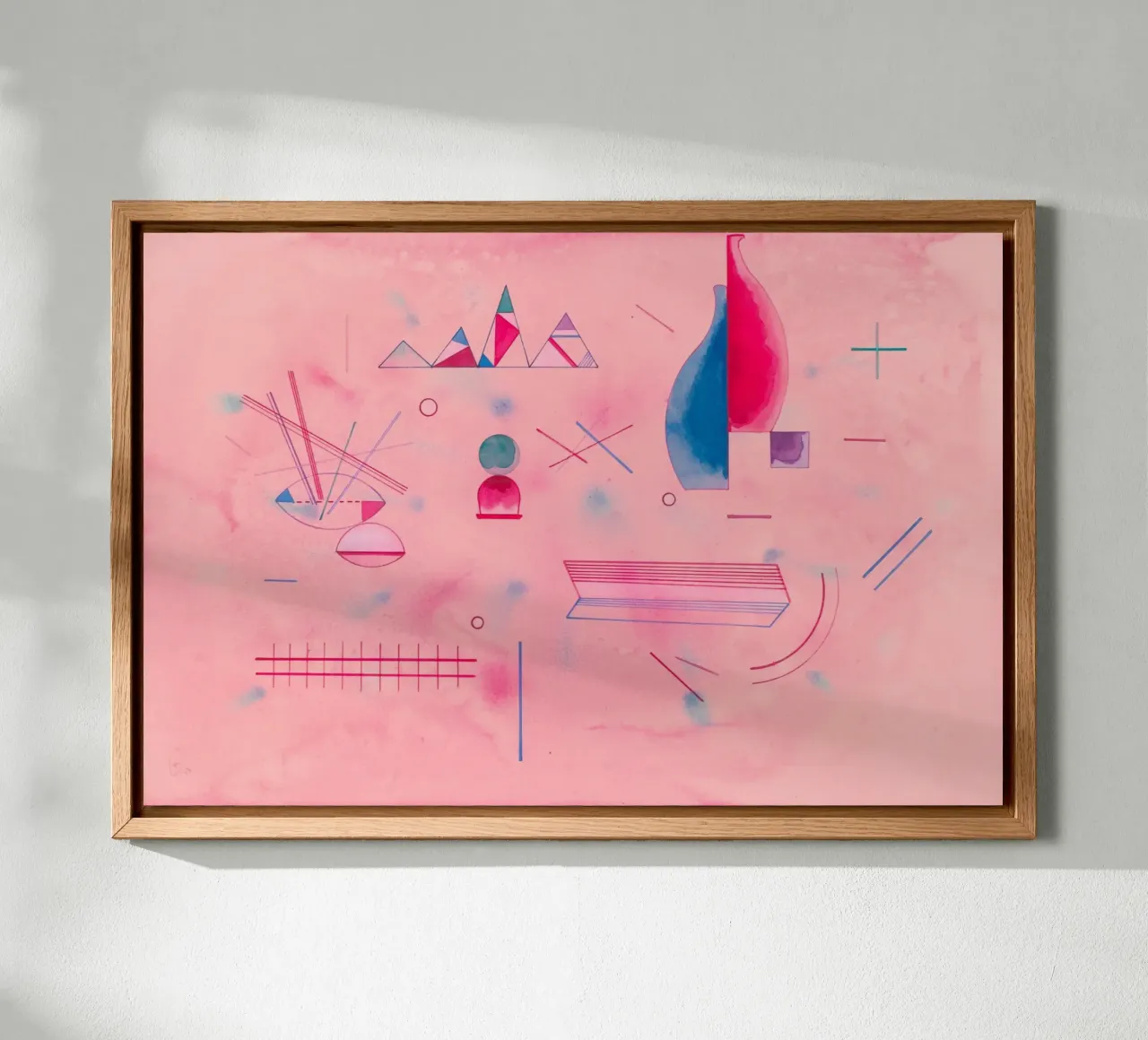 I bastoni di Wassily Kandinsky (Sticks/The Rose) alluminio dibond da Classic Art Prints