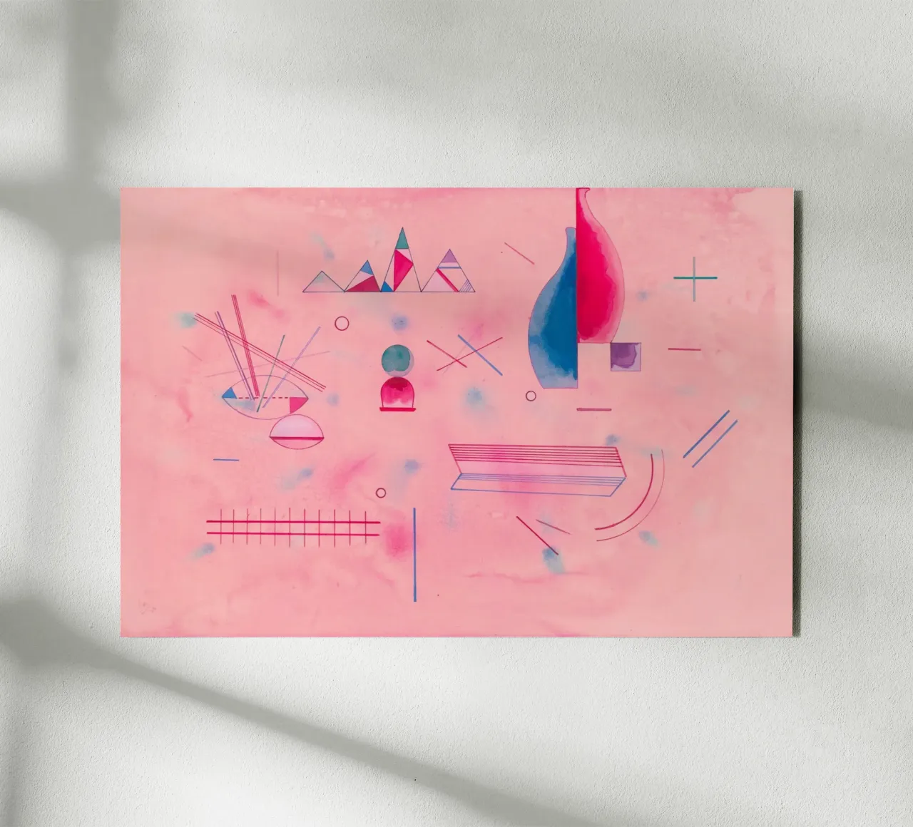 I bastoni di Wassily Kandinsky (Sticks/The Rose) alluminio dibond da Classic Art Prints