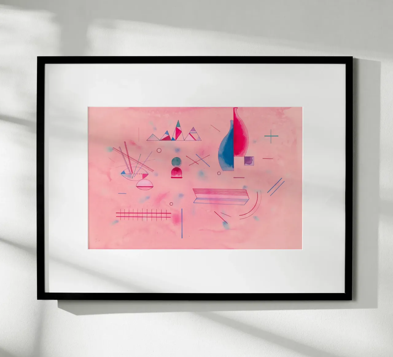 I bastoni di Wassily Kandinsky (Sticks/The Rose) carta hahnemühle da Classic Art Prints