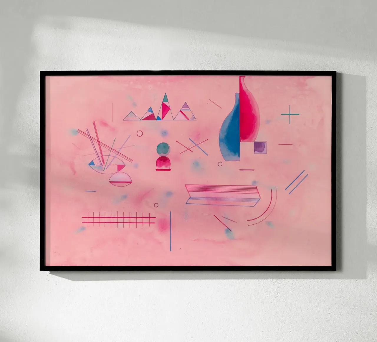 I bastoni di Wassily Kandinsky (Sticks/The Rose) carta hahnemühle da Classic Art Prints