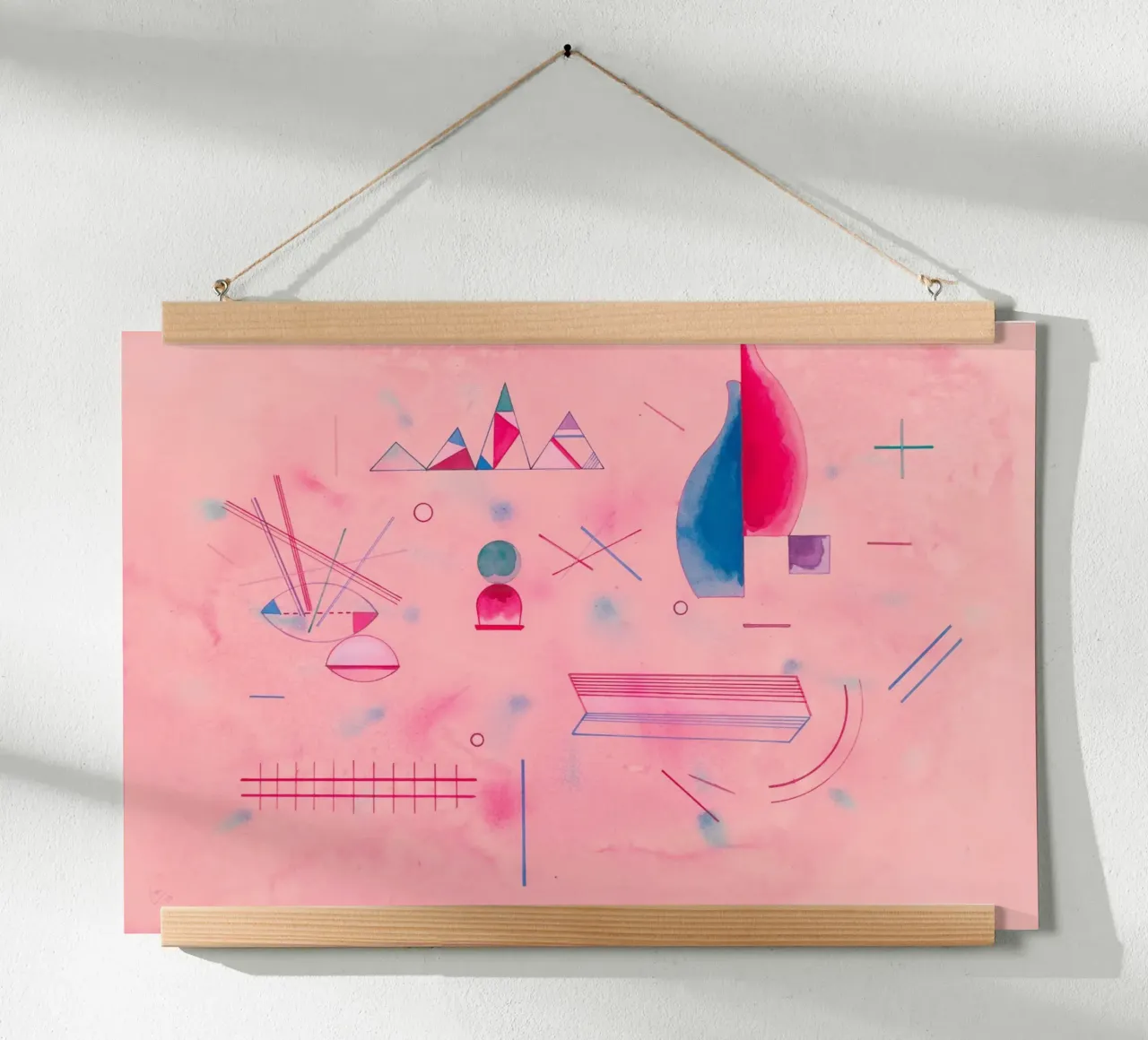 I bastoni di Wassily Kandinsky (Sticks/The Rose) carta hahnemühle da Classic Art Prints