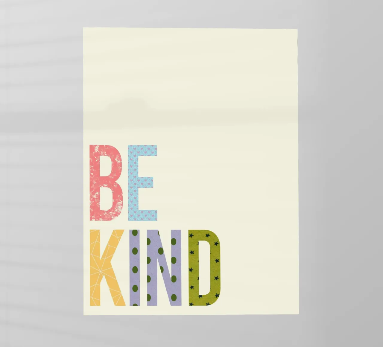 Be Kind – Minimal Positive pellicola backlit da Attaboy Dsgn