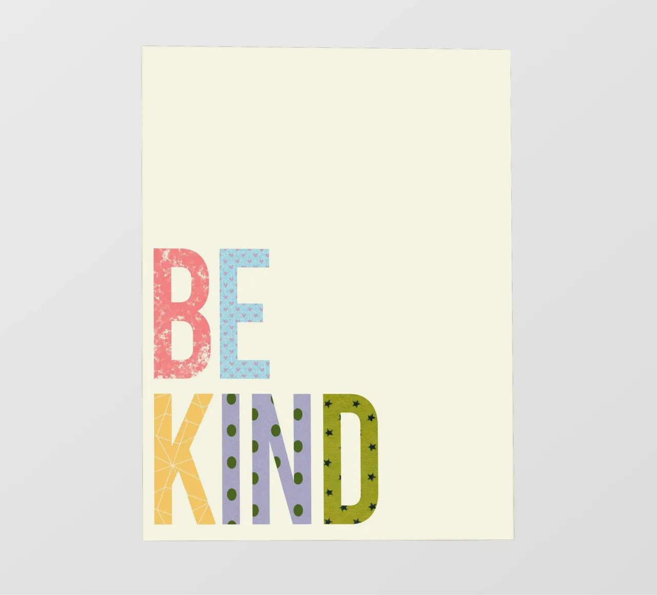 Be Kind – Minimal Positive pellicola backlit da Attaboy Dsgn