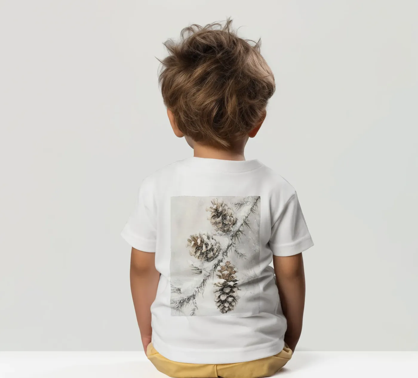 Winter Pine Cones t-shirt bambini da treechild