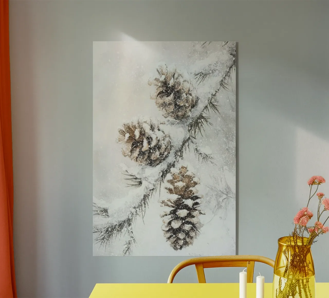 Winter Pine Cones plexiglass da treechild