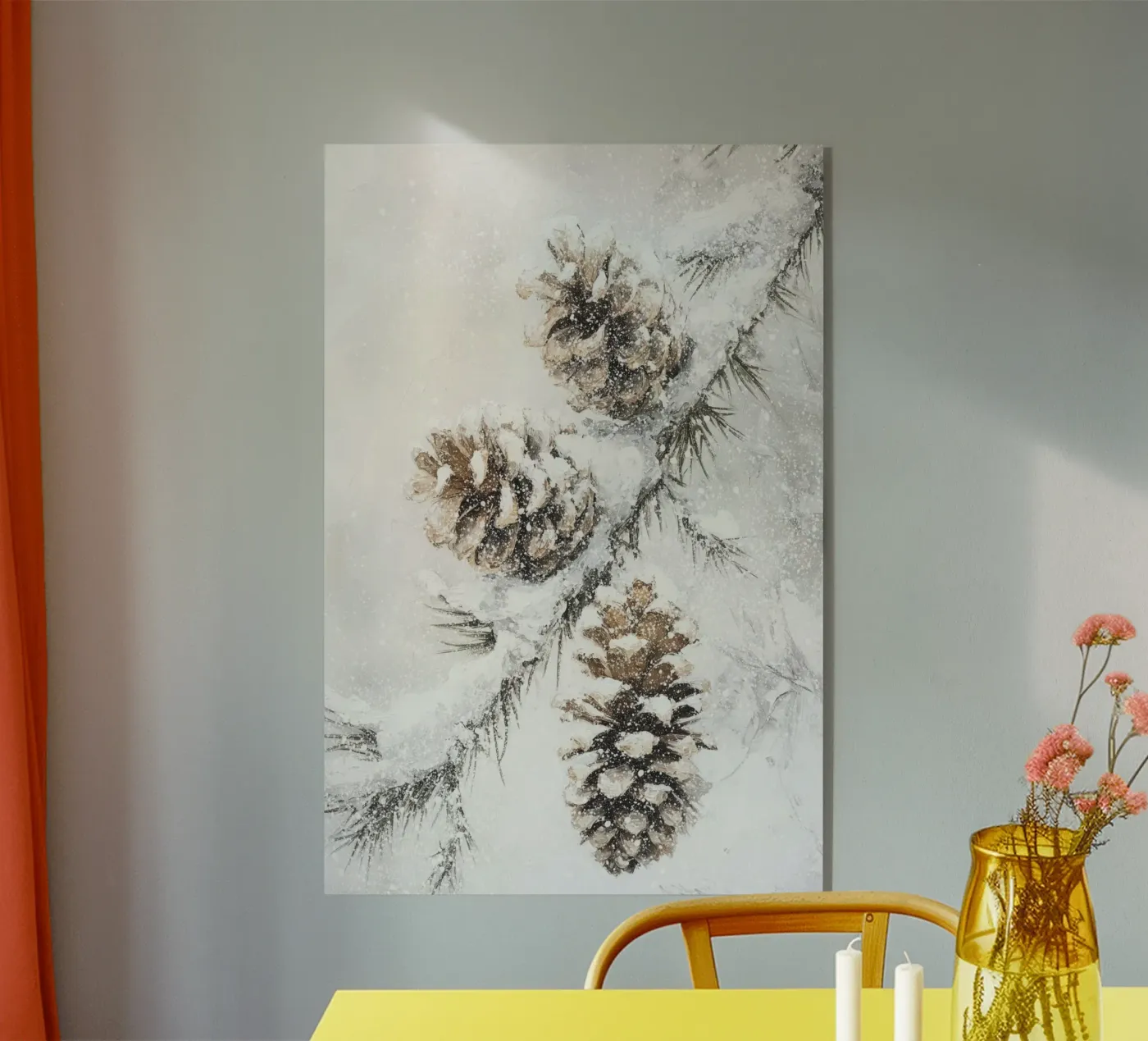 Winter Pine Cones plexiglas de treechild