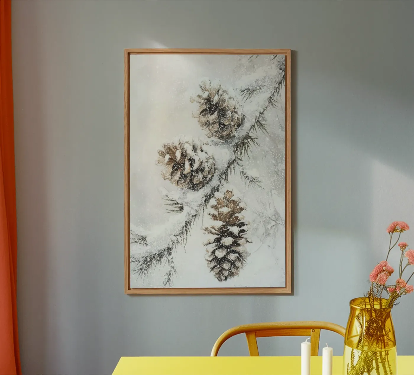 Winter Pine Cones forex plate by treechild