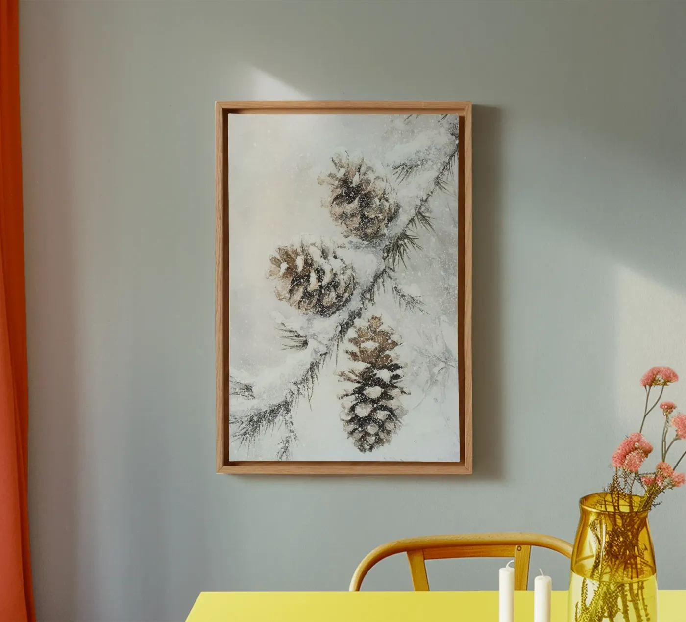 Winter Pine Cones tela da treechild