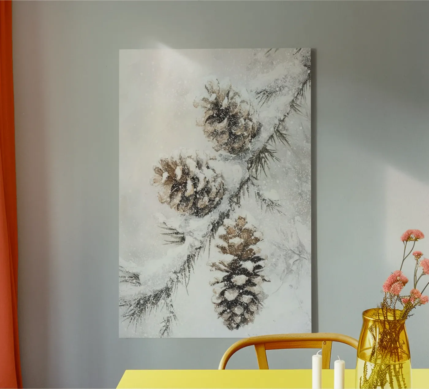 Winter Pine Cones tela da treechild