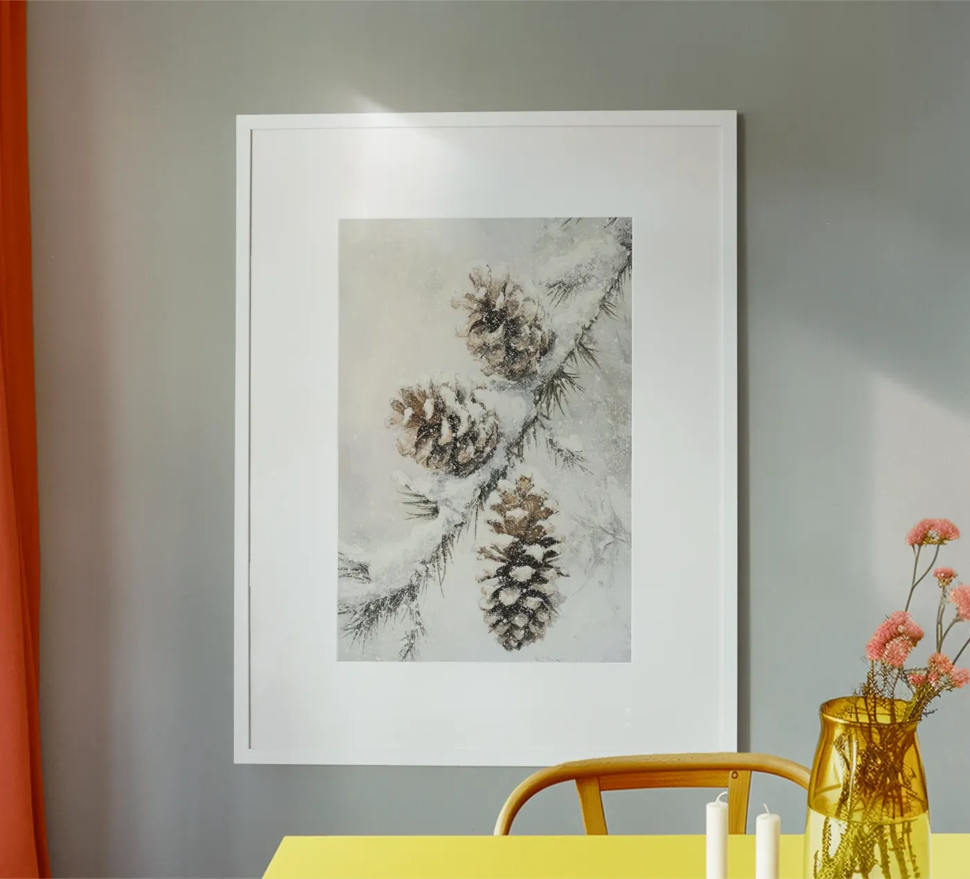 Winter Pine Cones poster de treechild