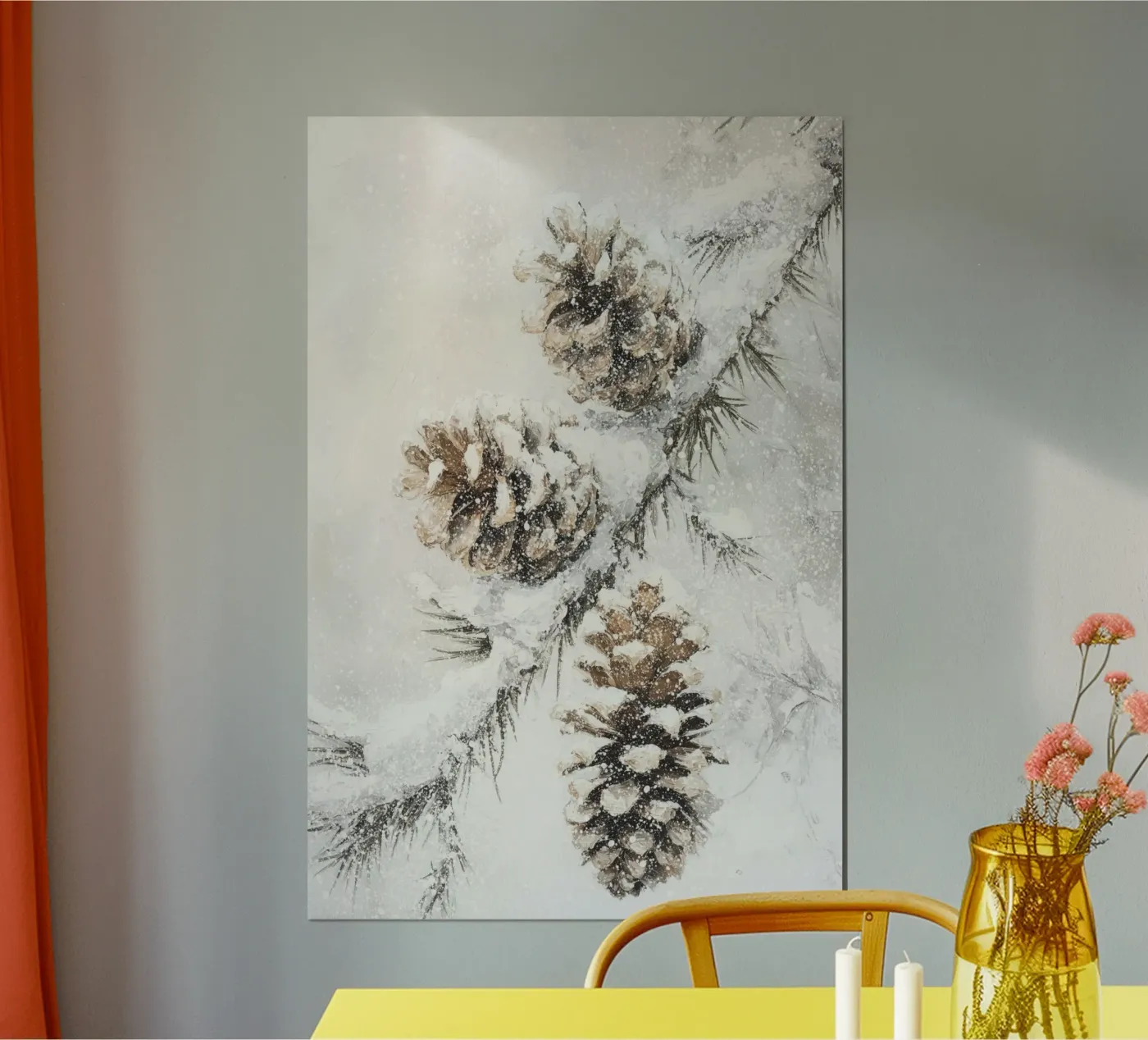 Winter Pine Cones poster by treechild