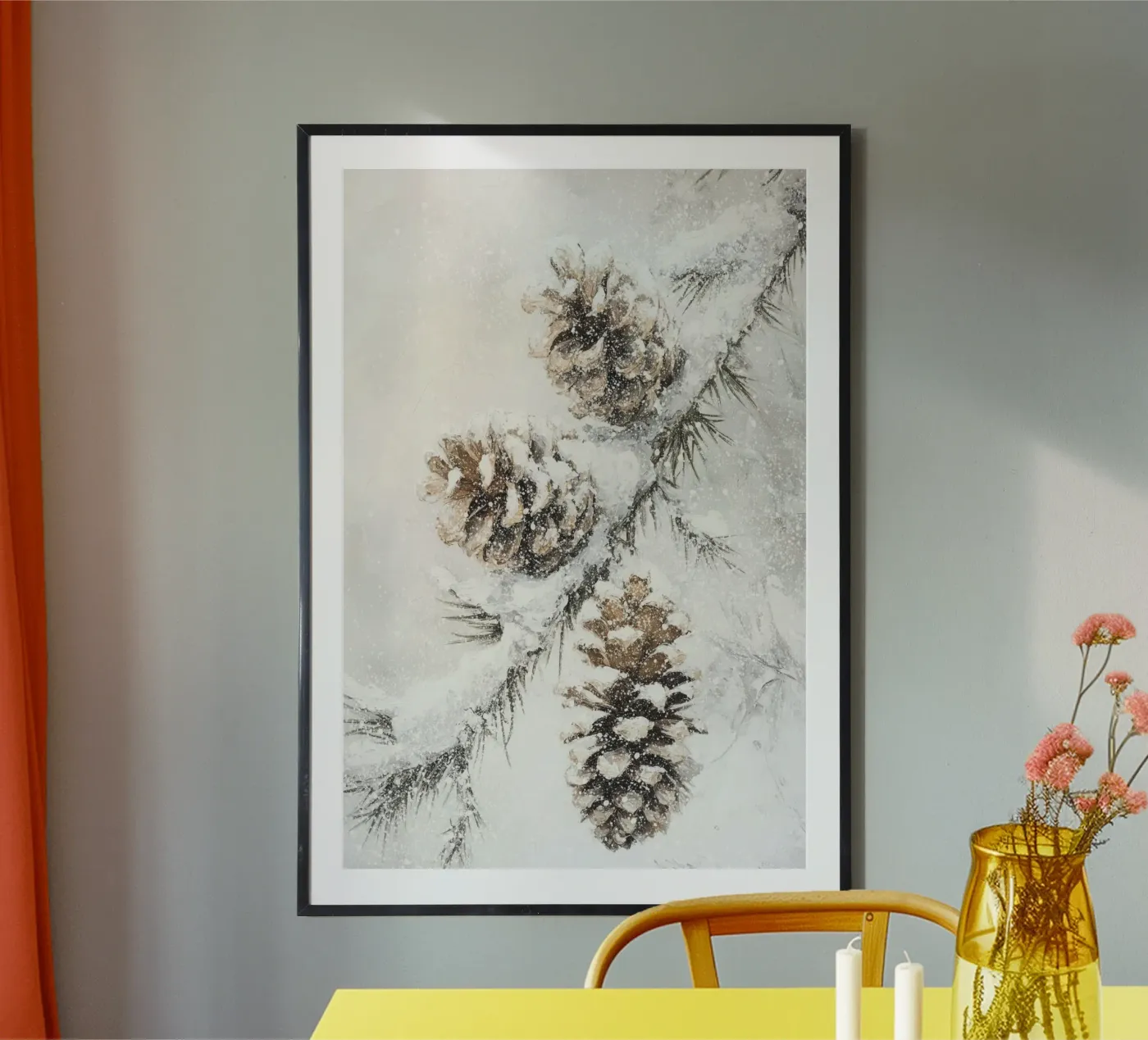 Winter Pine Cones poster de treechild