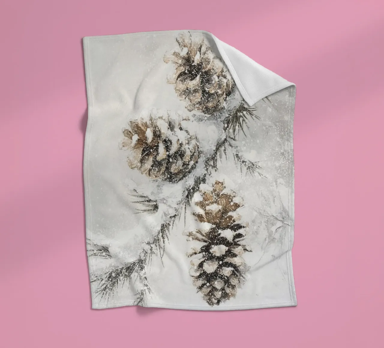 Winter Pine Cones fleecedeken van treechild