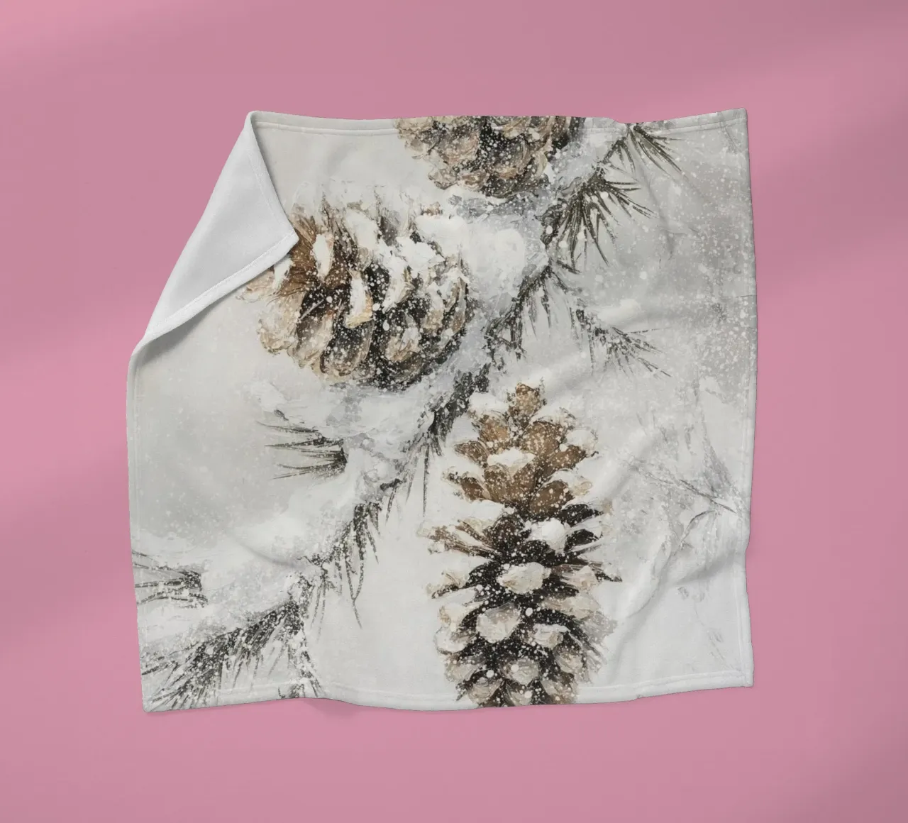 Winter Pine Cones fleecedeken van treechild