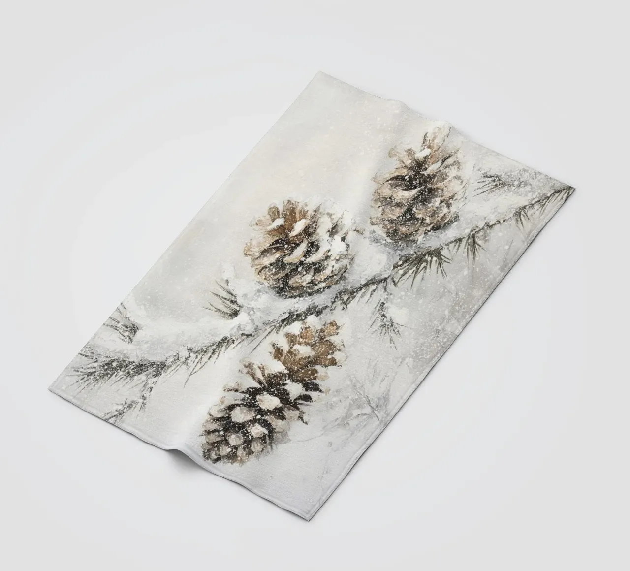 Winter Pine Cones fleecedeken van treechild