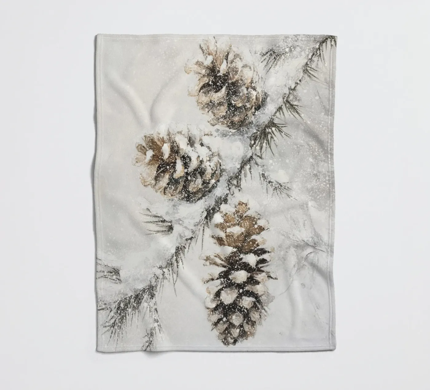 Winter Pine Cones fleecedeken van treechild