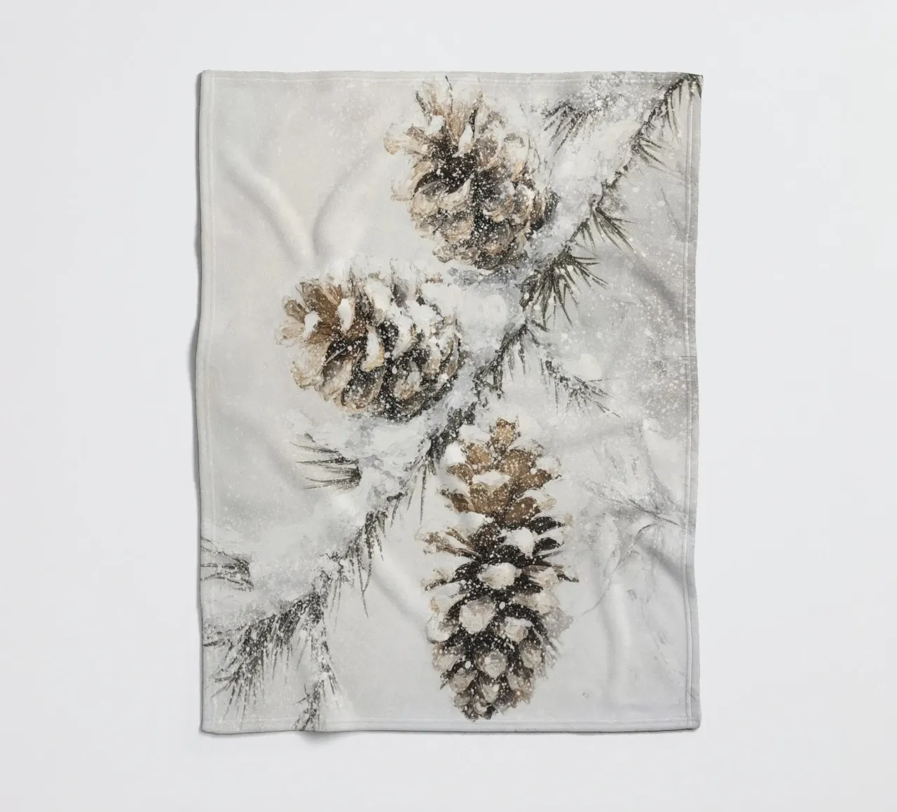 Winter Pine Cones fleecedeken van treechild