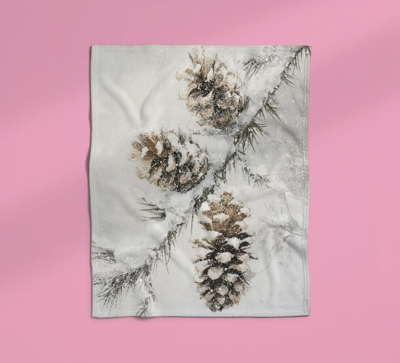 Winter Pine Cones fleecedeken van treechild