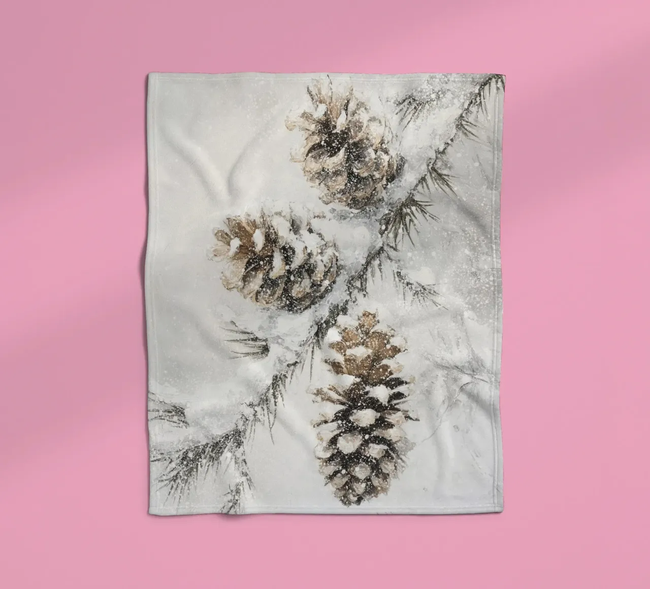 Winter Pine Cones fleecedeken van treechild