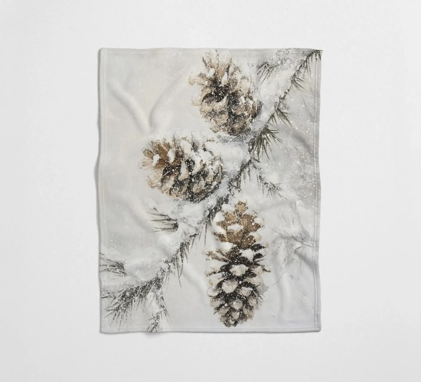 Winter Pine Cones fleecedeken van treechild
