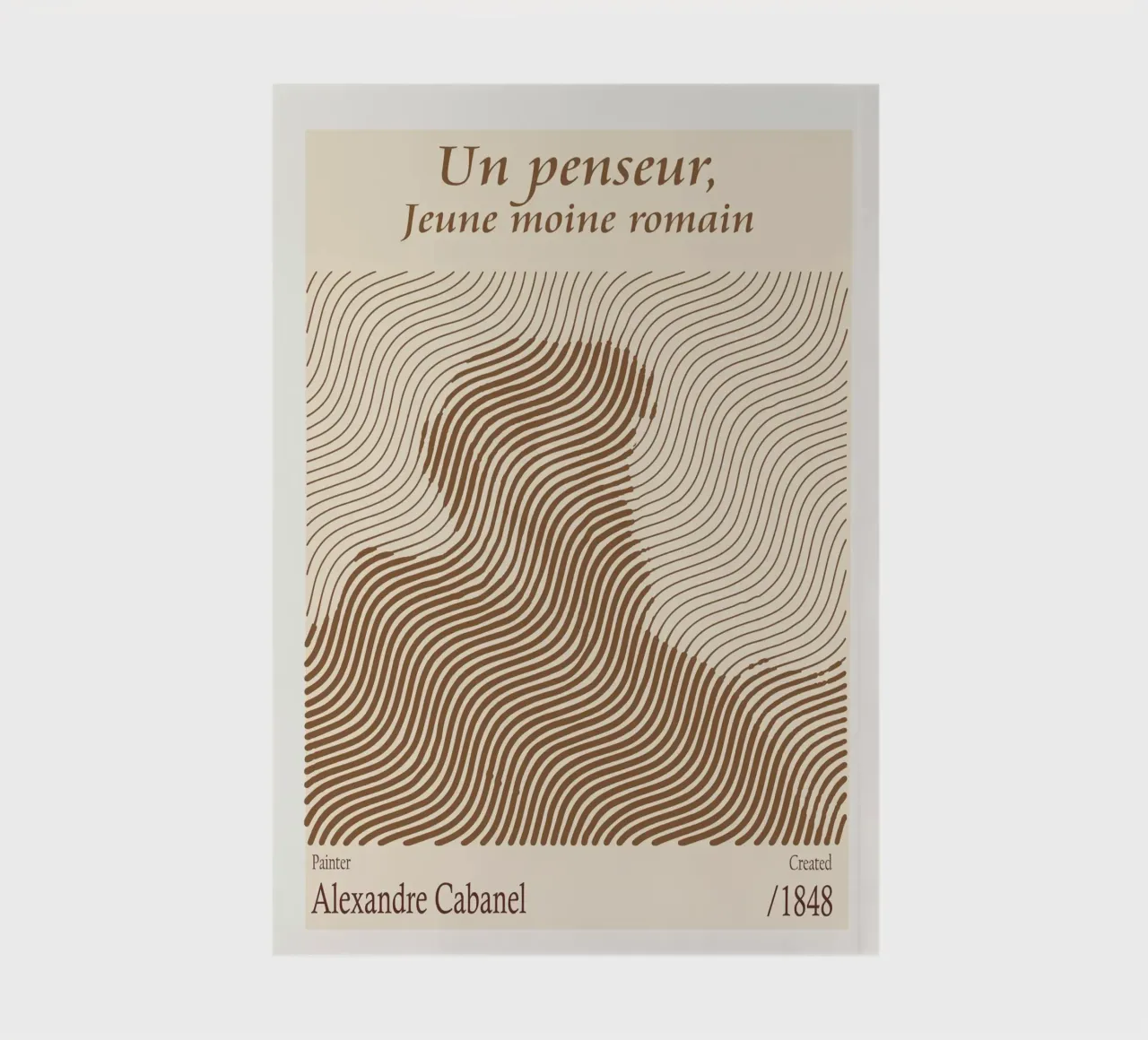 A thinker, Young Roman monk - Alexandre Cabanel notebook by Doa Project