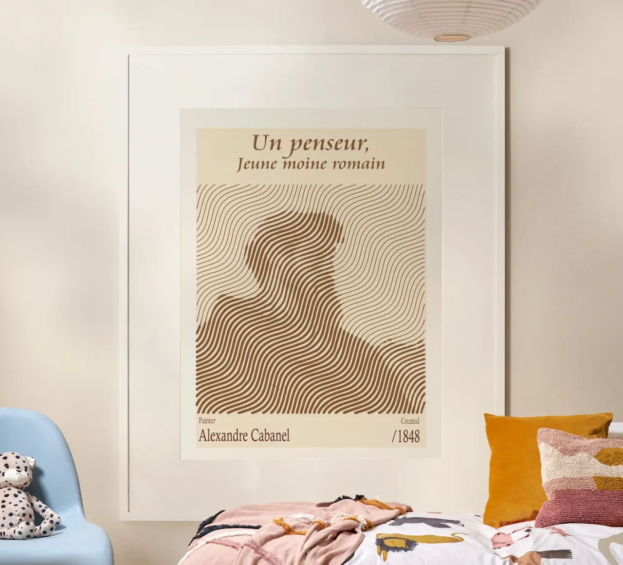 A thinker, Young Roman monk - Alexandre Cabanel poster with plastic frame by Doa Project