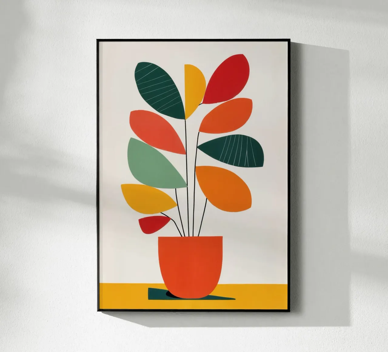 Pianta d'appartamento di metà secolo plexiglass da La Collagerie